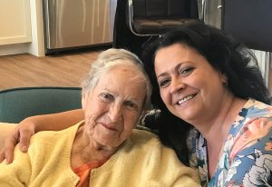 Gabriela with Elizabeth, Vista Living’s incredible first resident