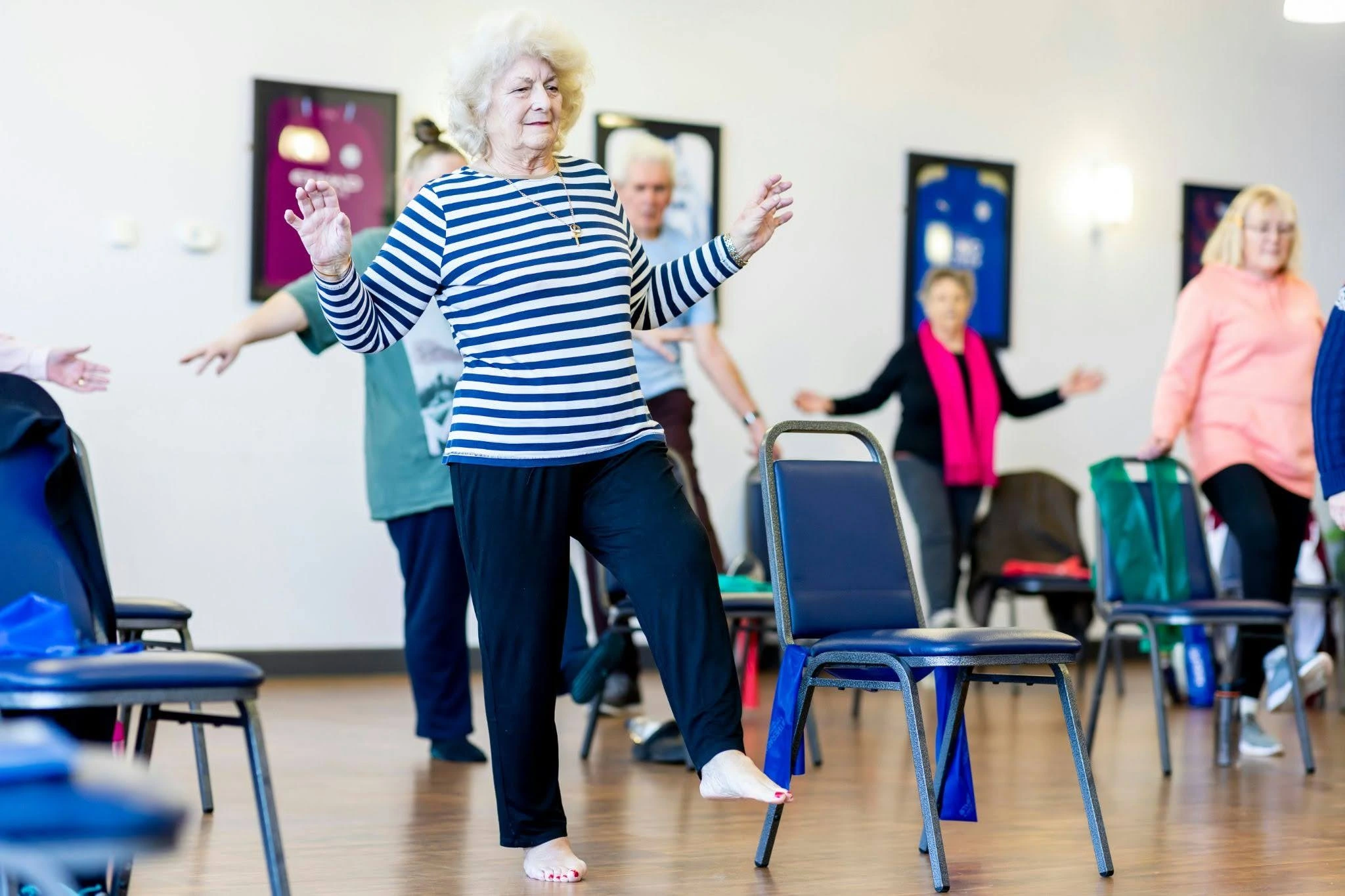 elderly doing exercises