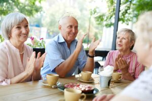 Long-awaited gathering of elderly people